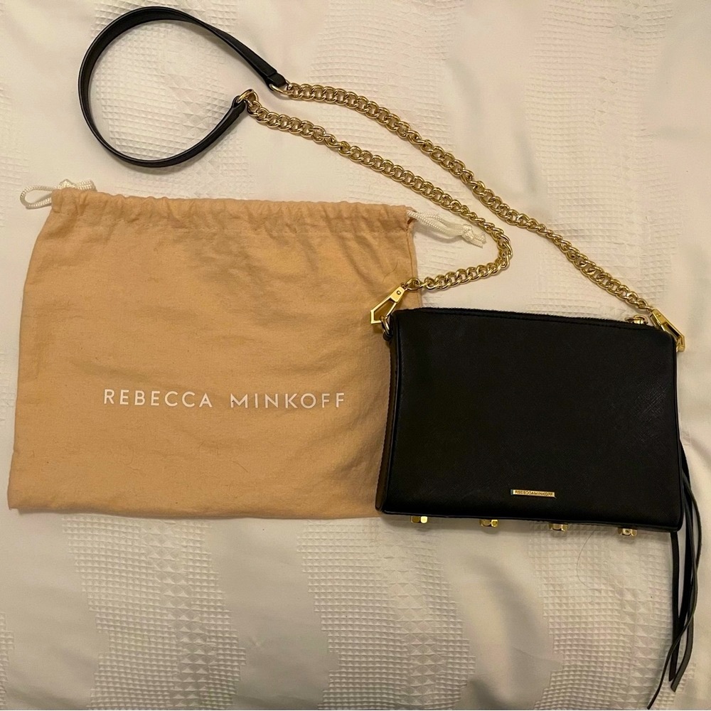 Like New Leather Rebecca Minkoff Black Crossbody Bag